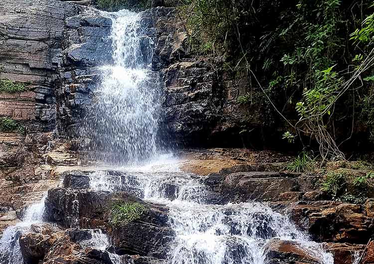 Eco Domes waterfall
